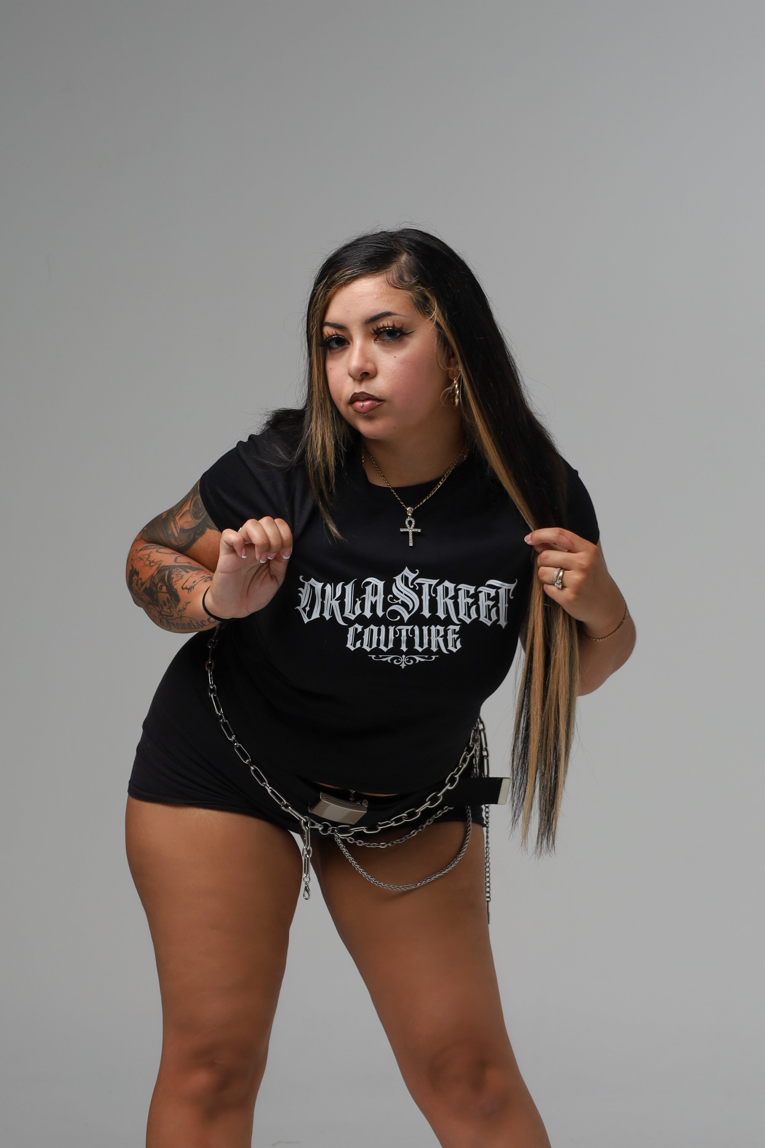 Okla Street Couture Cropped Tshirt