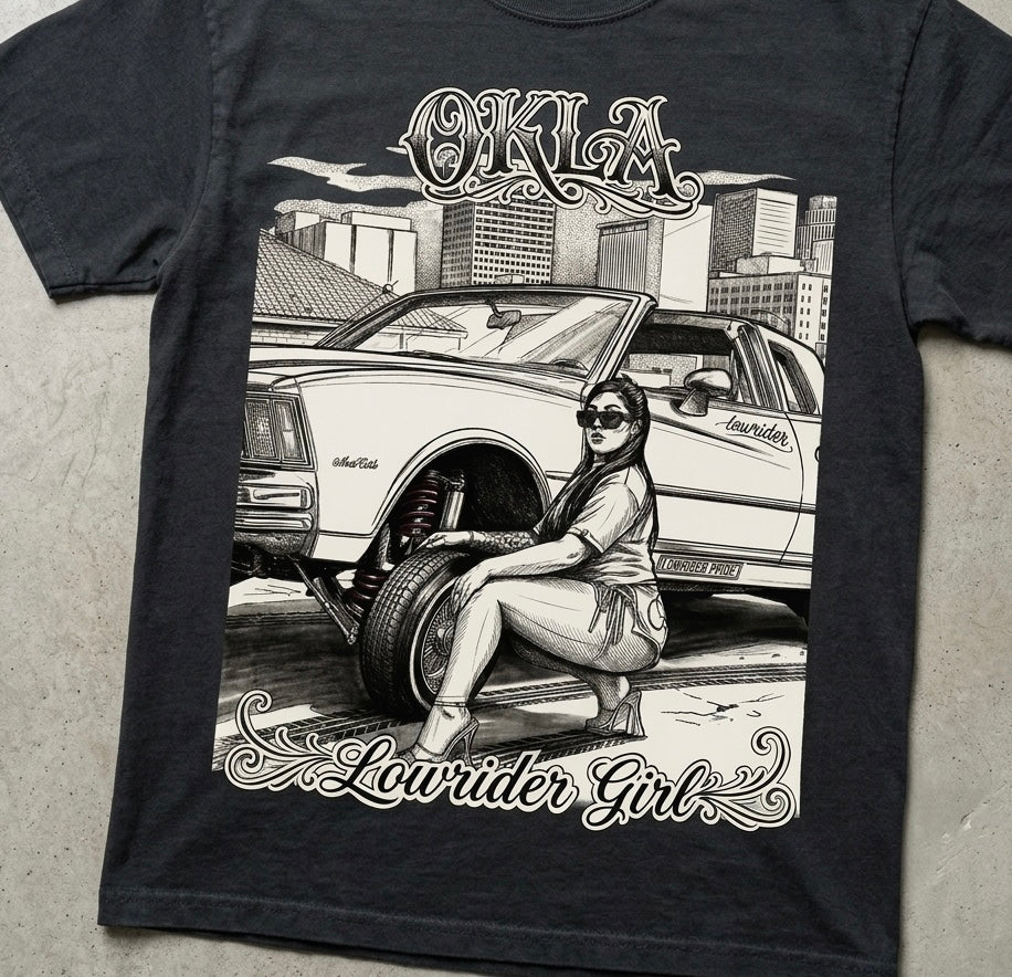 Exclusive - Limited time OKLA Lowrider Girl GRAPHIC T